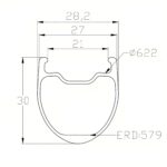 Road Bike Rims Outer Width 28mm