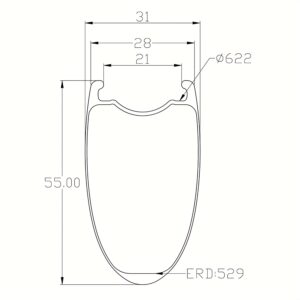 CR2855 road bike rim
