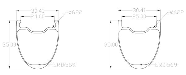 Road Bike Rims Outer Width 30mm